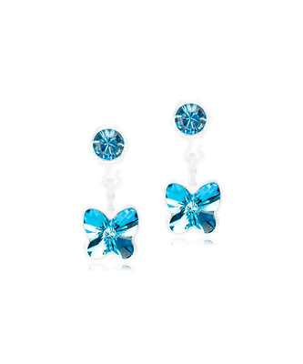 MP Pendant Butterfly 4/5 mm. Aquamarine