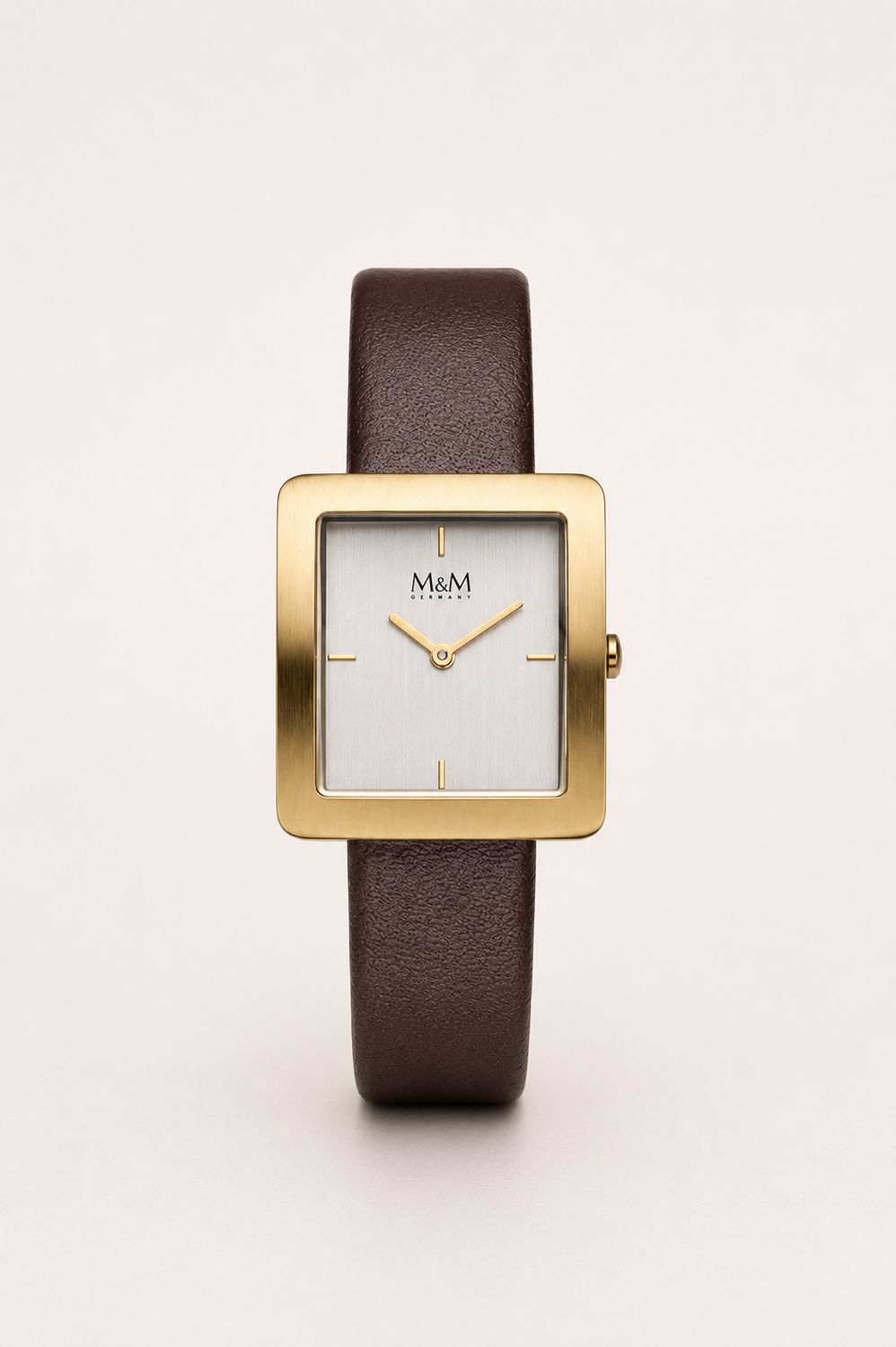 Horloge vierkante wijzerplaat goud