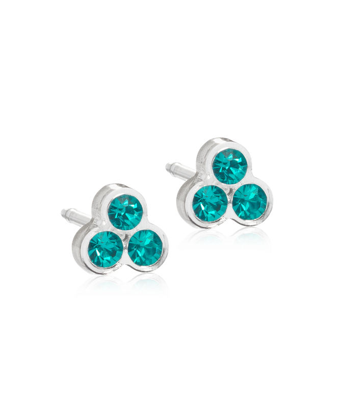 MP Clover 6mm blue zircon