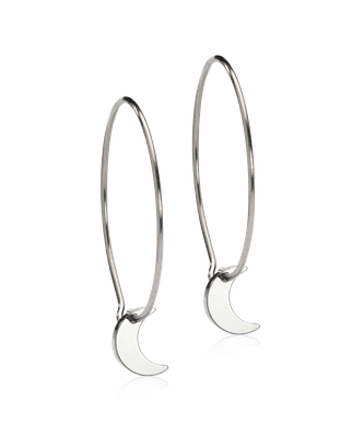 NT Ear ring 25mm Pendant Moon 8mm
