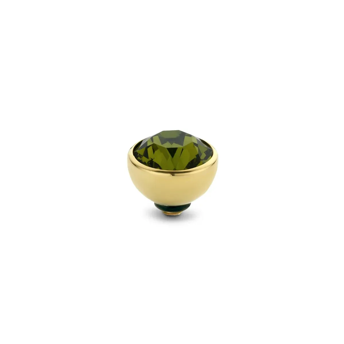 Twisted Basic Cz 6mm, Kleur: Goud, Kleur steen: Olive