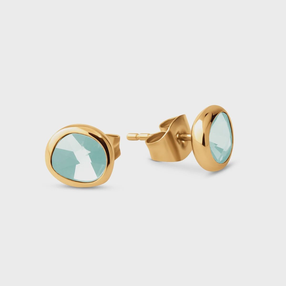 Friends Abigail earring, Kleur: Goudkleur, Kleur steen: Turquoise