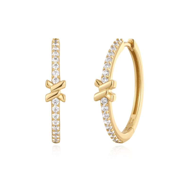 GOLD CROSS HOOPS