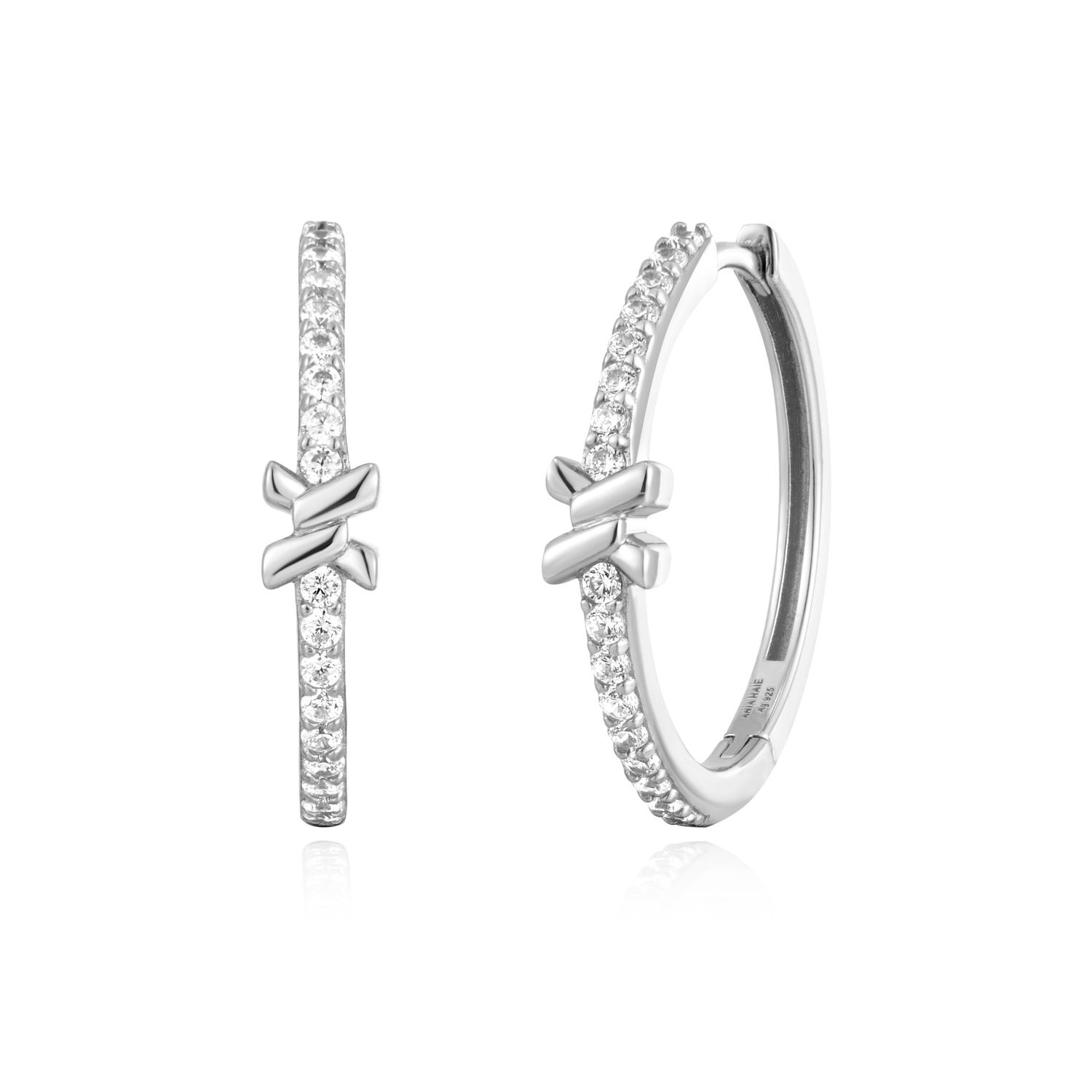 SILVER CROSS HOOPS