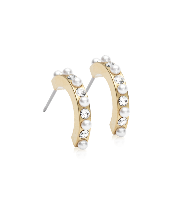 GT Pendant Mixed Curved 15 mm, Crystal/White