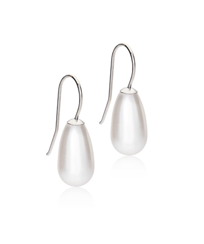 NT Pendant Pearl Drop 15mm White