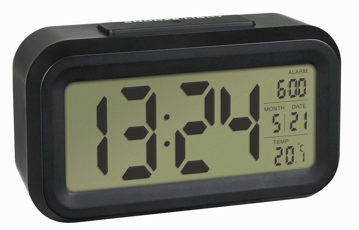 Digitale alarm klok met thermometer , zwart