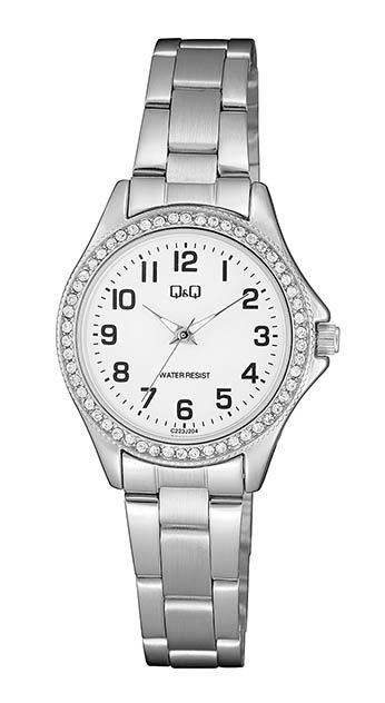 Q&amp;Q Dameshorloge met zirkoontjes C223J204Y