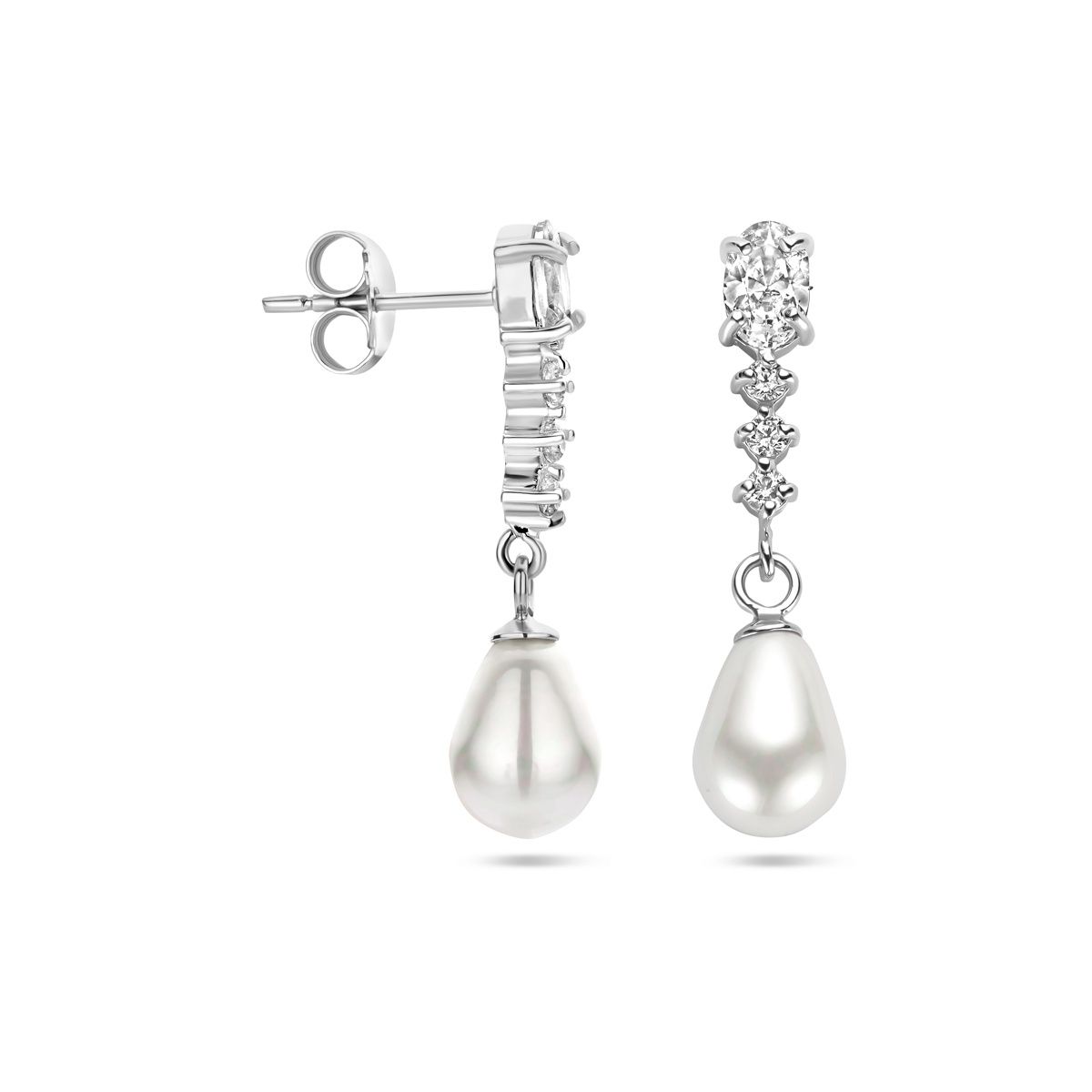 Oorhanger, zirconia en parelhanger