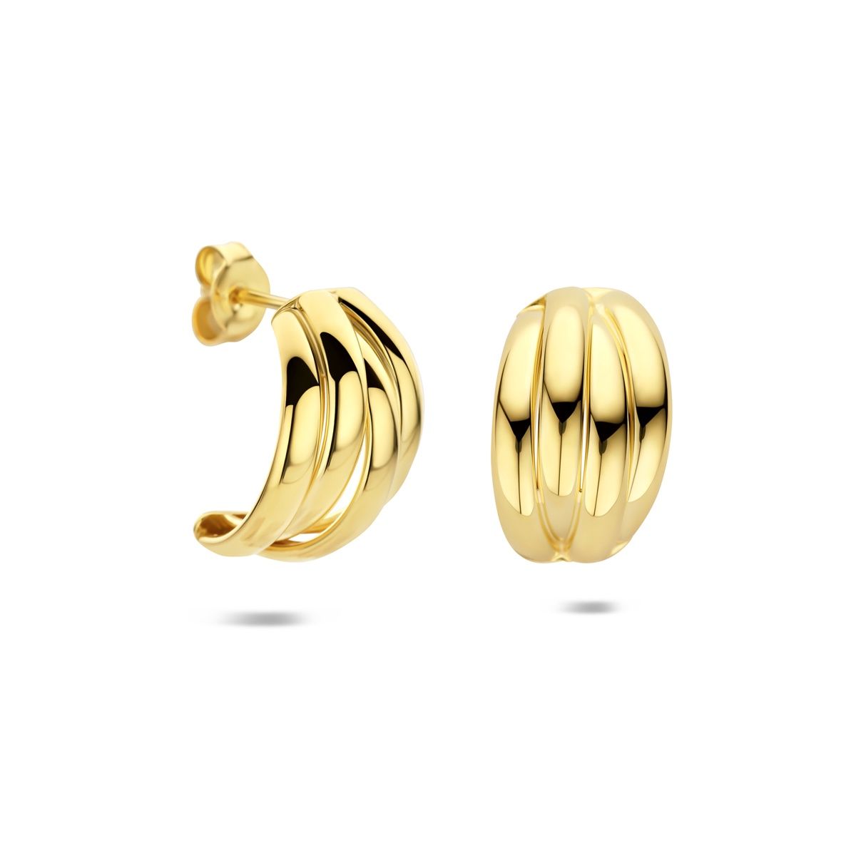 Oorknoppen, golvend volumieus design