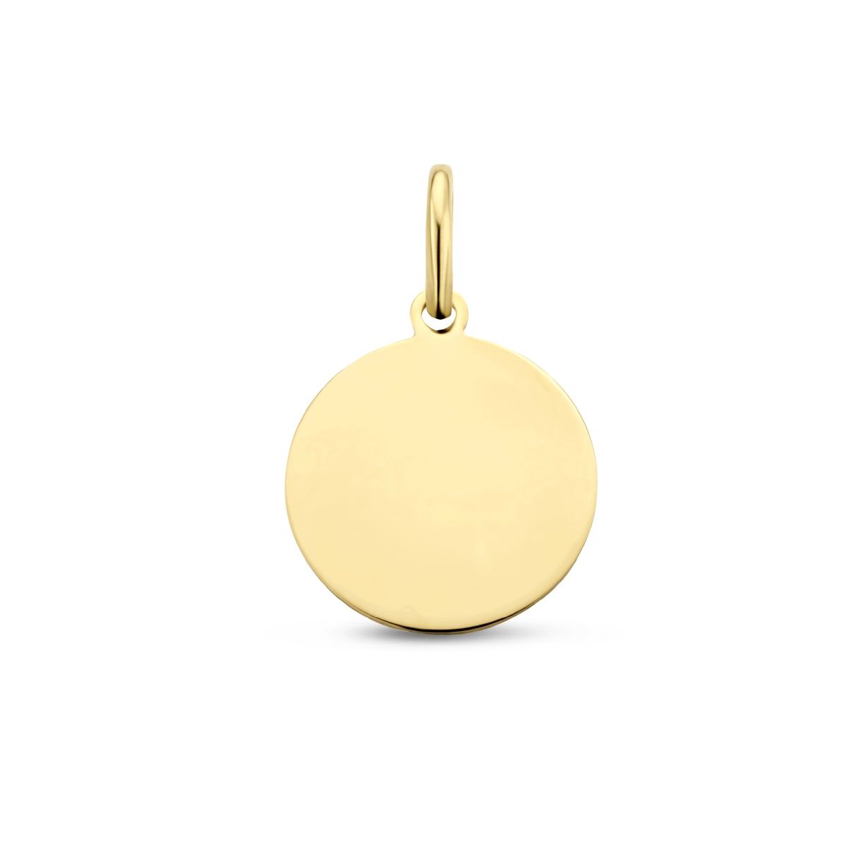 Graveerhanger rond 25mm Goldplated