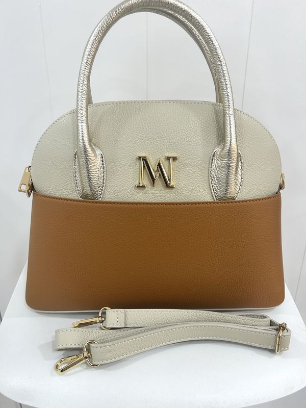 Handtas 'Brunella Camel/Ecru'