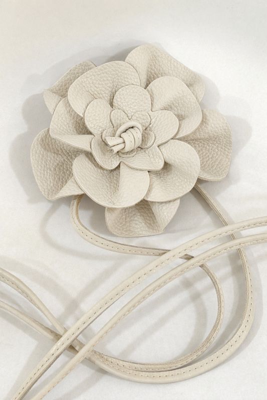 Flowerriem in Ecru
