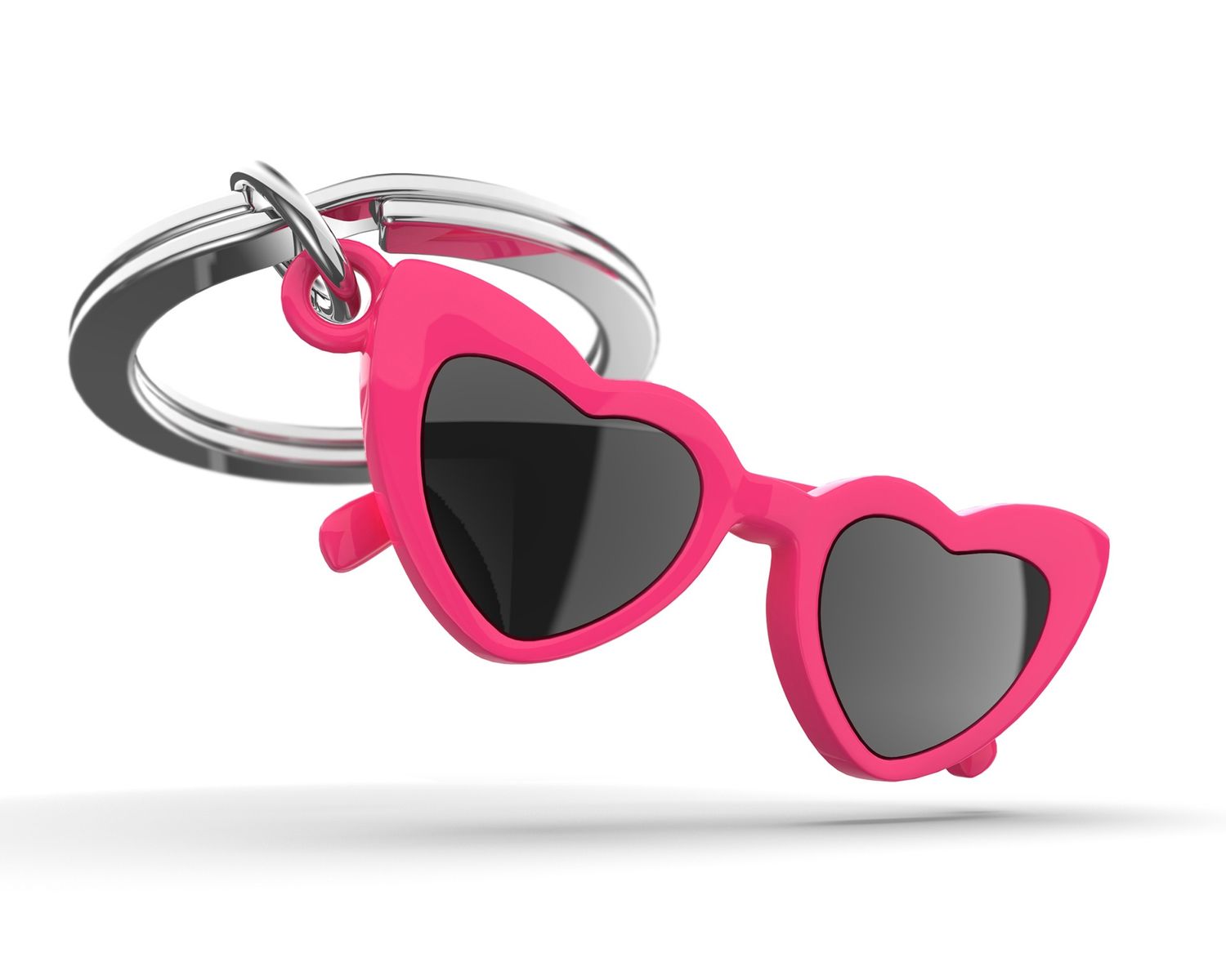 3D Sleutelhanger retro hartjes zonnebril