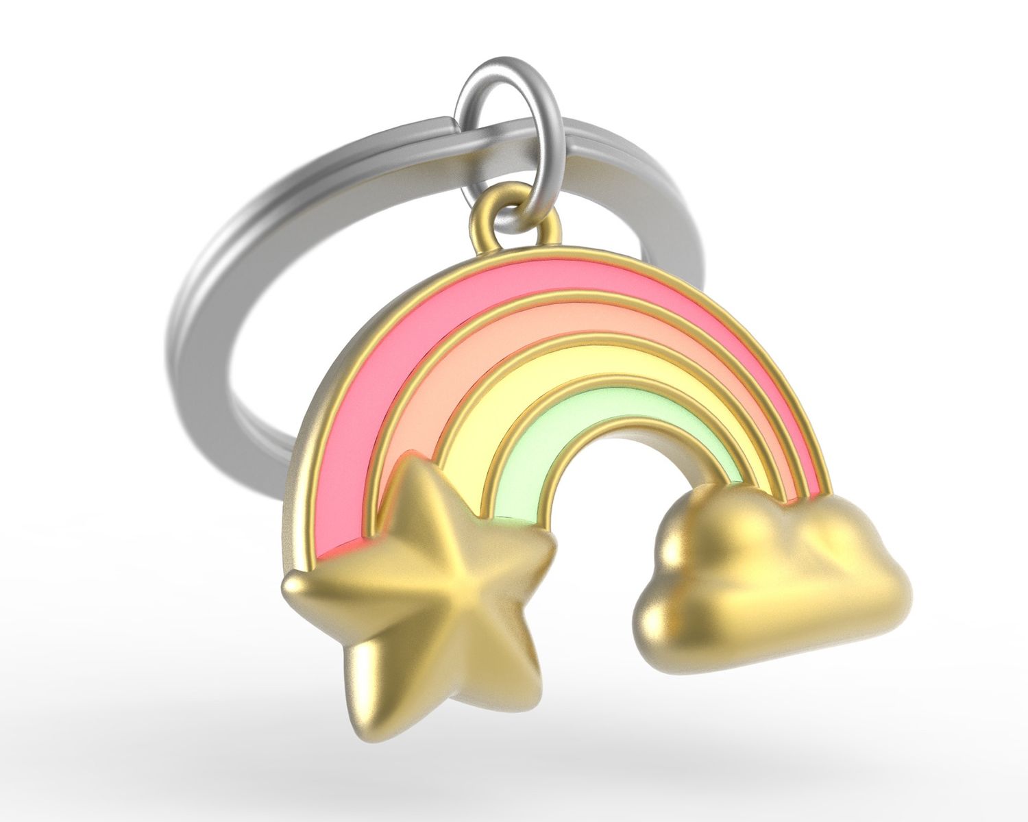 3D Sleutelhanger Rainbow/cloud/star