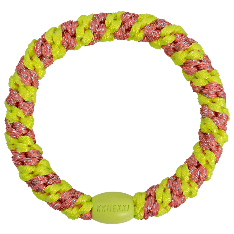 KKNEKKI Stripe coral neon yellow