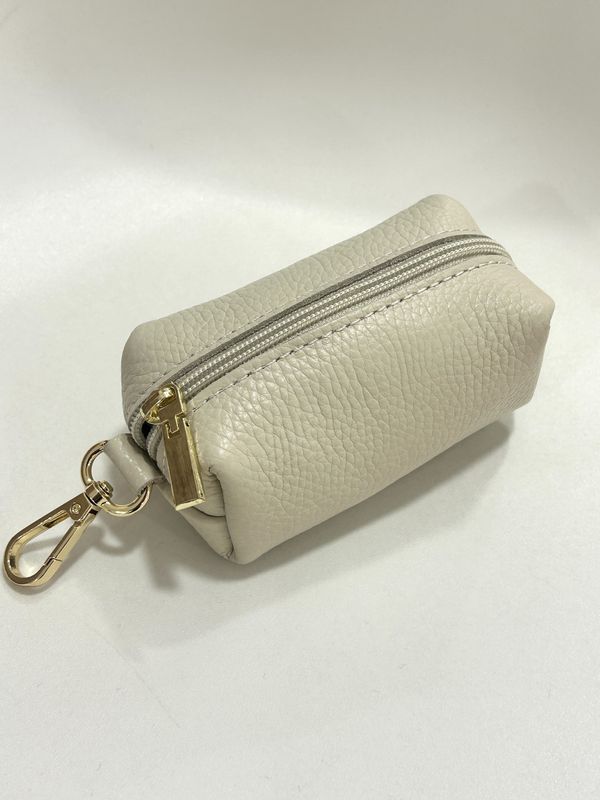 Geldbeugel/sleutelposh Beige