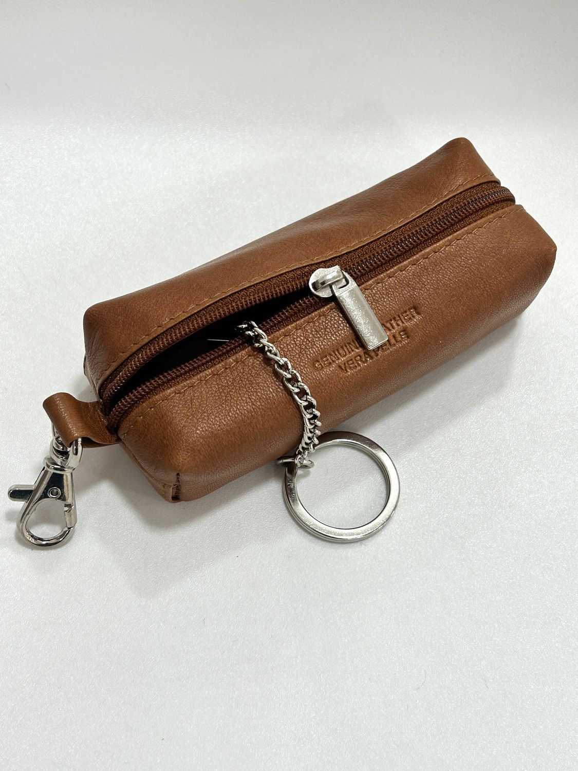 Herenmodel Geldbeurs/sleutelposh Tan