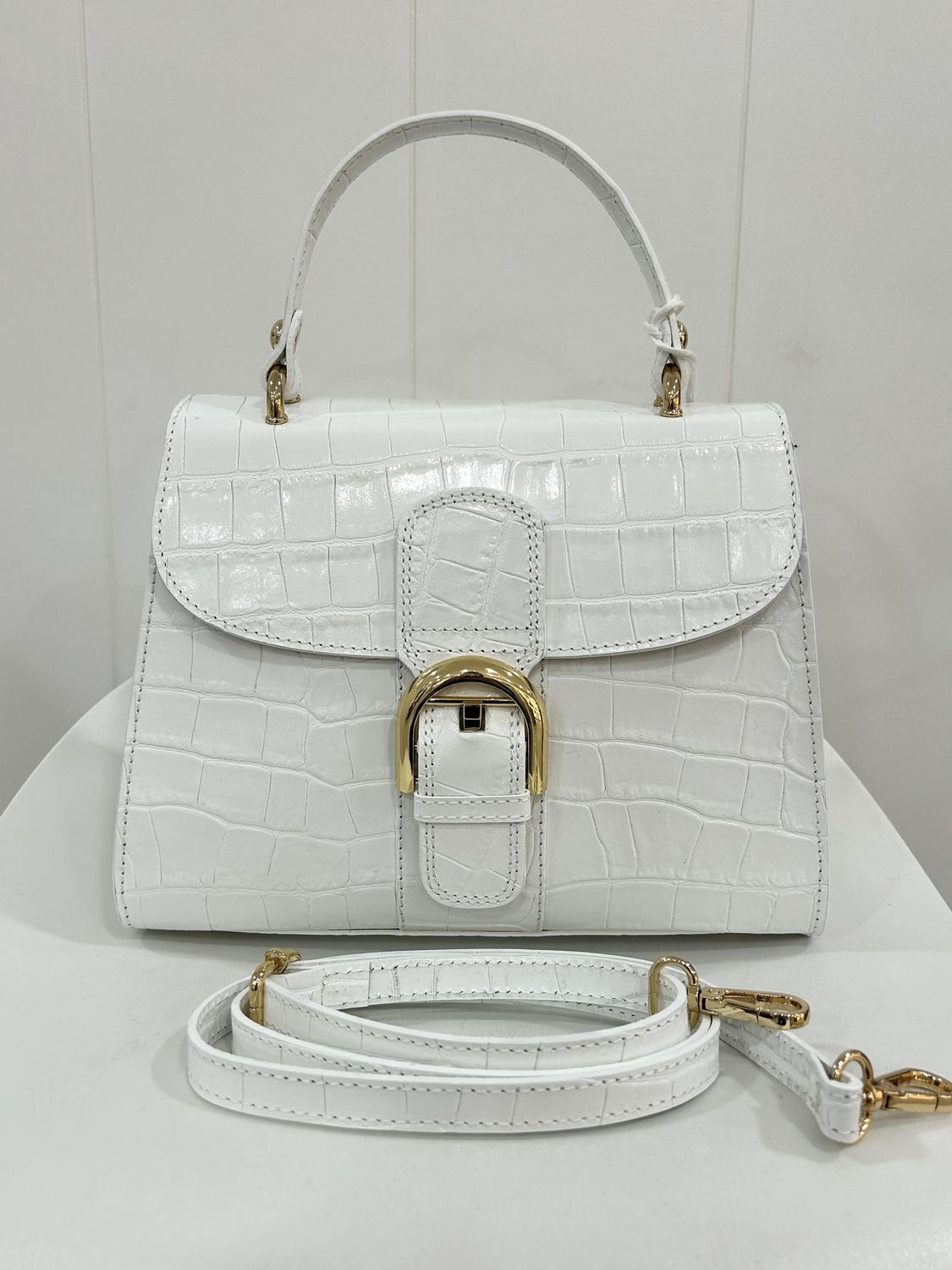 Handtas 'Deley Crocco White'