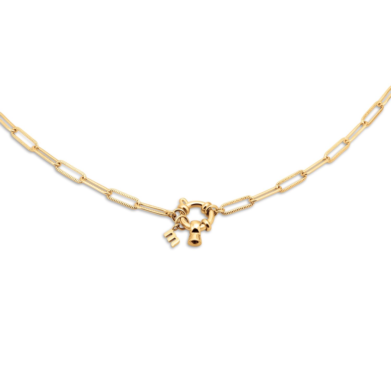 Friends Necklace Paperclip, Kleur: Goudkleur, Lengte: 45cm