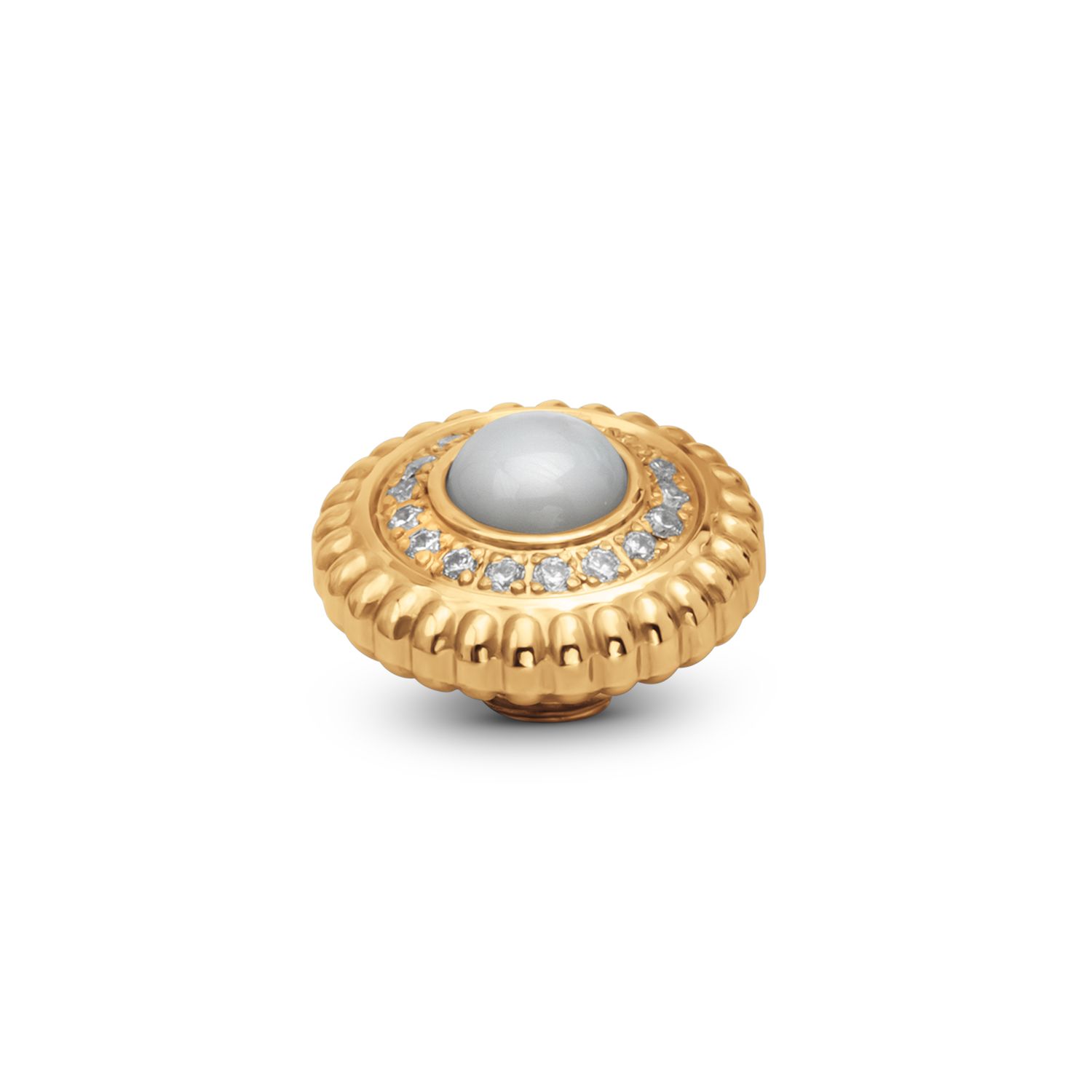 Vivid Moon SS. MOP, Kleur metaal: Goudkleur