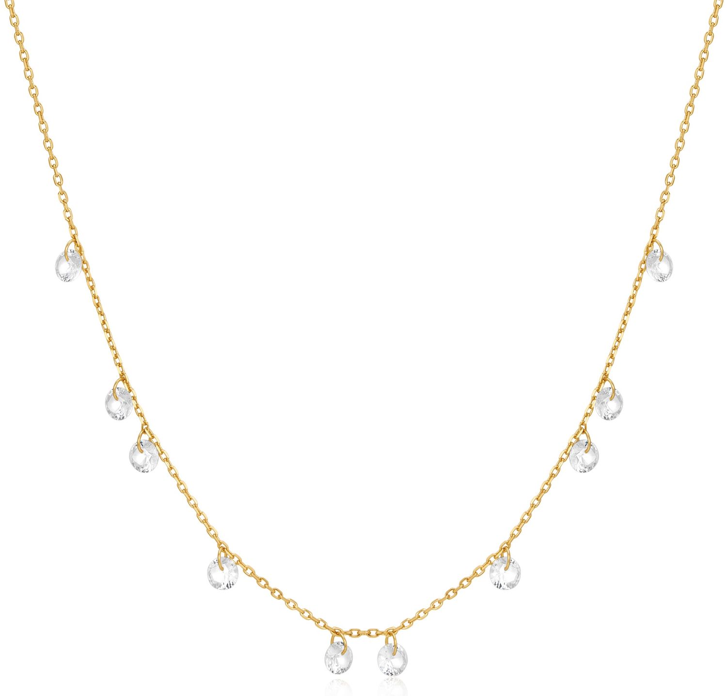 GOLD DROPLET STATION NECKLACE