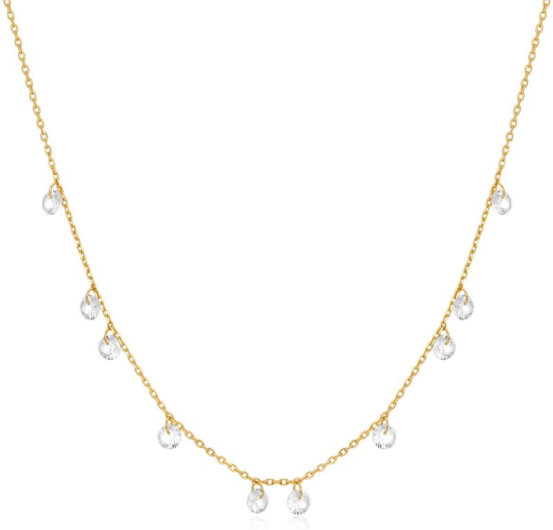 GOLD DROPLET STATION NECKLACE
