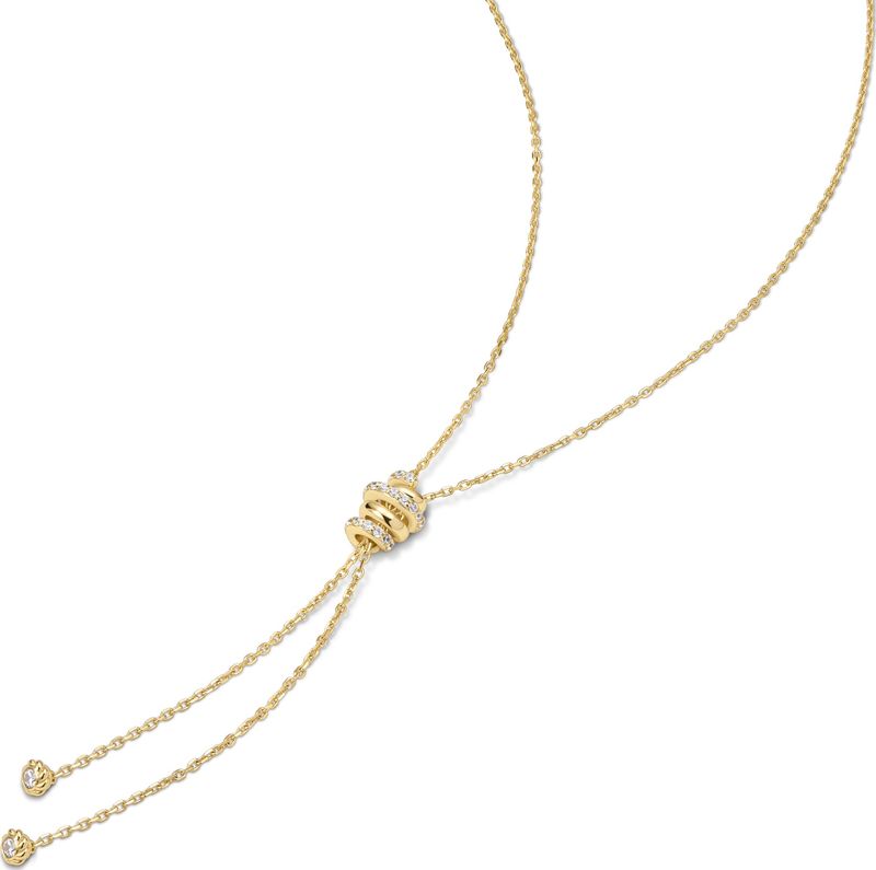 GOLD TWISTED ROPE LARIAT NECKLACE