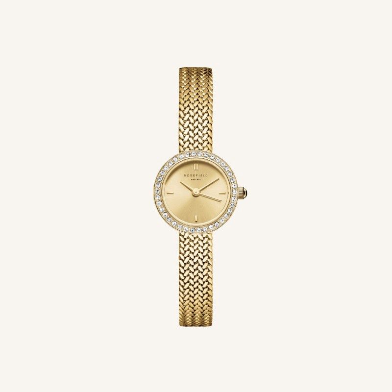RFW0275 - MINI SMALL EDIT CHAMP.DIAL CRYSTAL-gols mesh strap