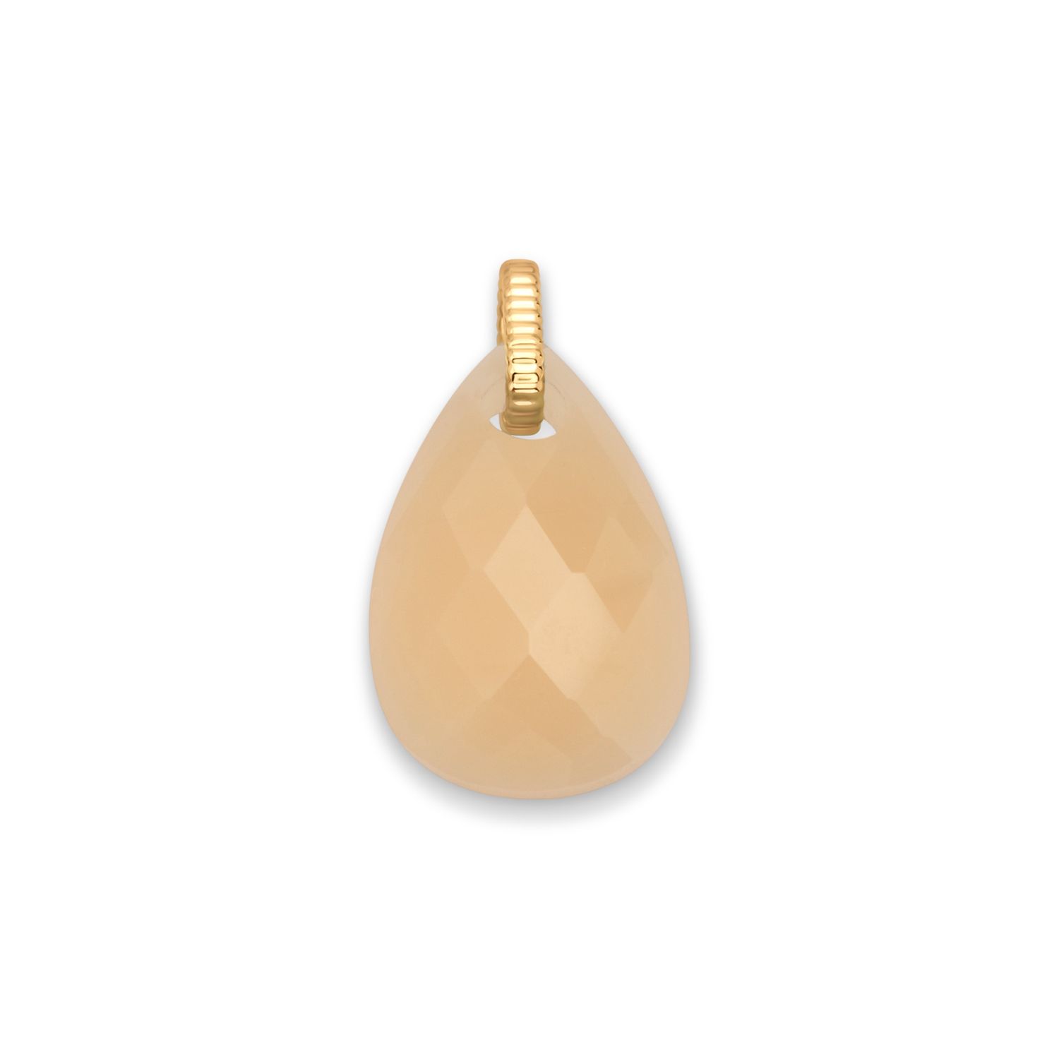 Kosmic Pendant Glass Droplet, Kleur metaal: Goudkleur, Kleur steen: Latte