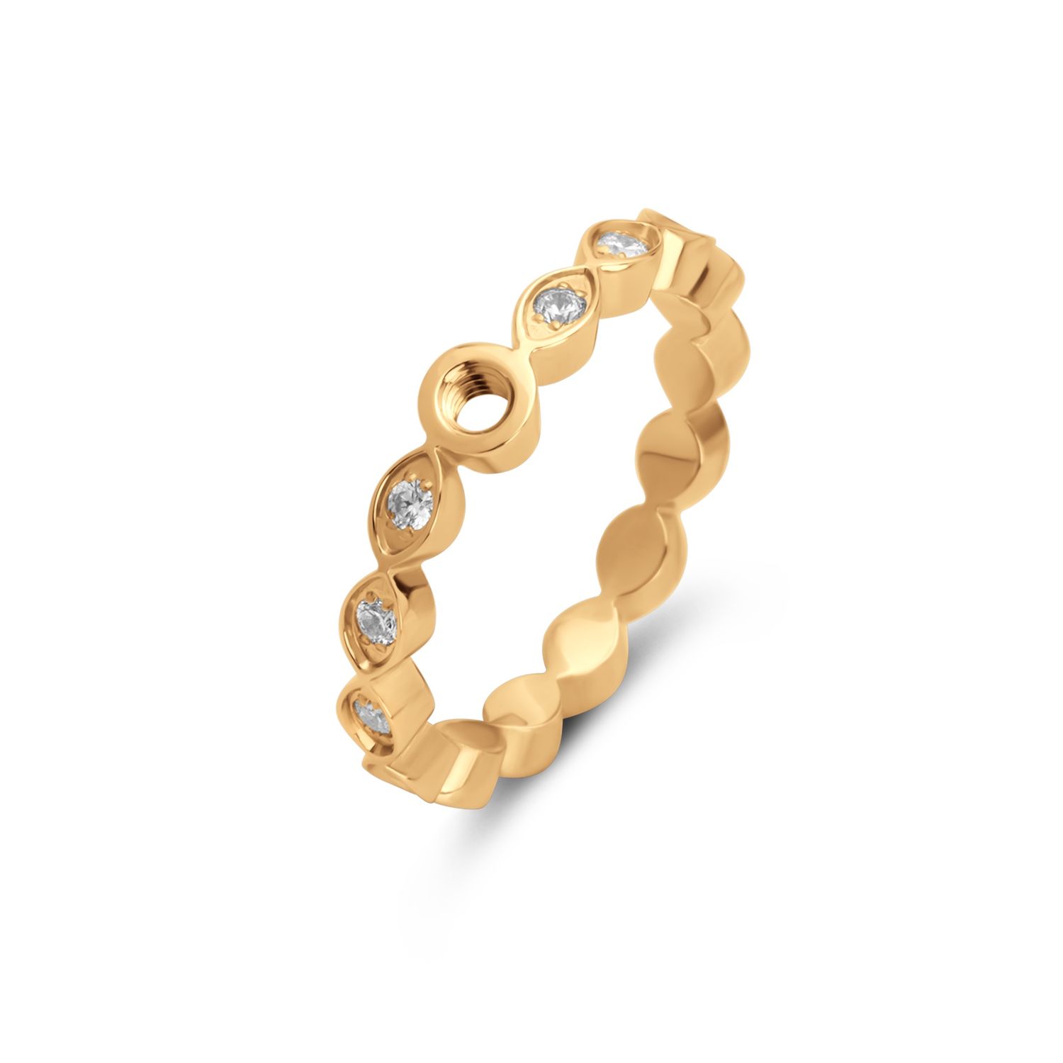 Twisted Tate ring, Kleur: Goud, Size: 48
