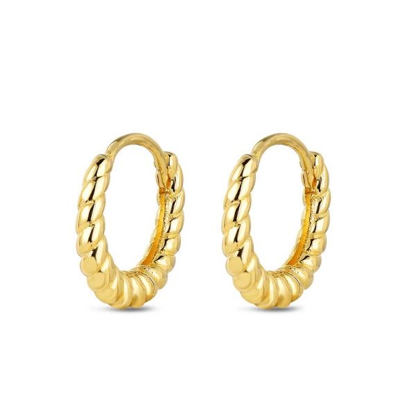 Oorringen gedraaid design 15 mm