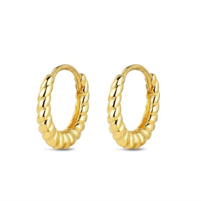 Oorringen gedraaid design 15 mm