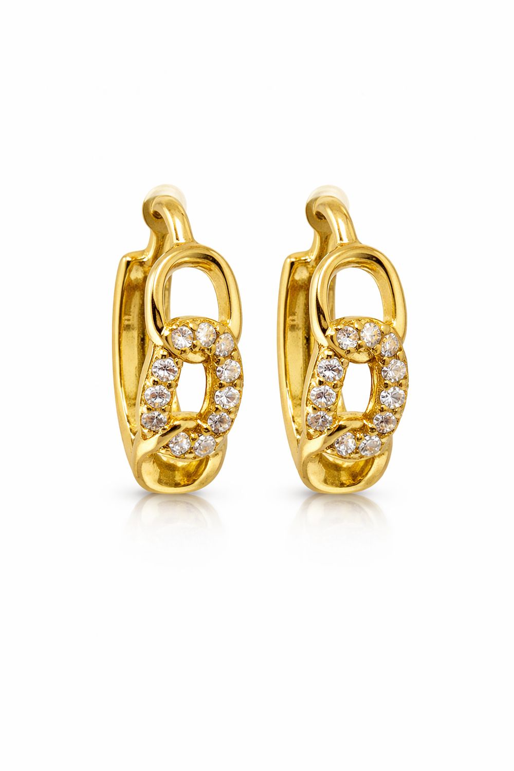 Oorringen met steentjes, 12 mm