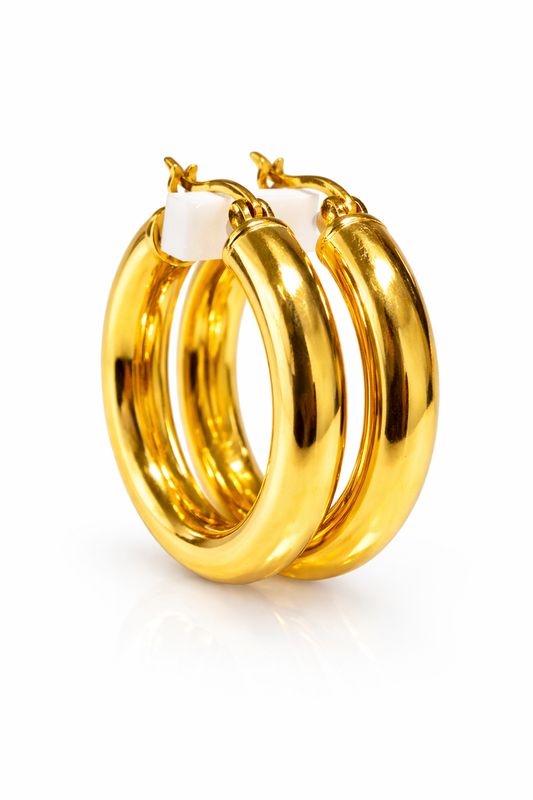 Oorringen 30 mm, dikte 5mm