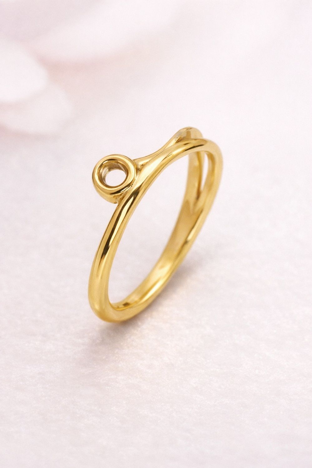 Twisted Thora ring, Kleur: Goud, Size: 48