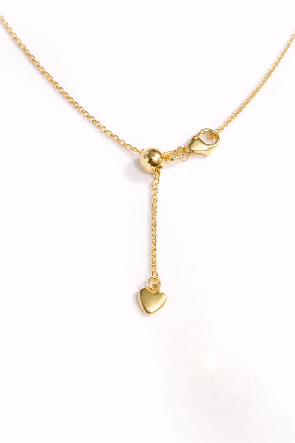 Anker ketting met verschuifbare lengte tot max 50cm, Verguld