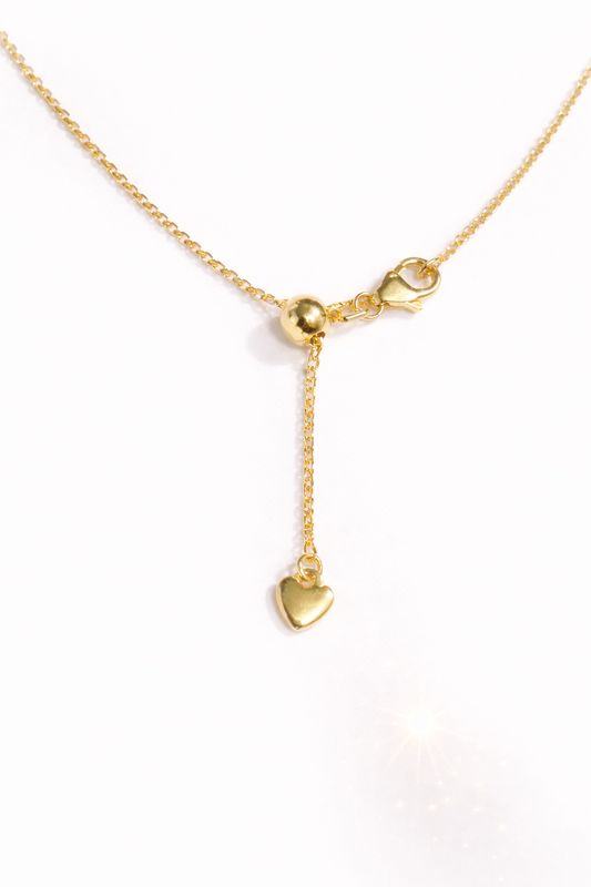 Anker ketting met verschuifbare lengte tot max 50cm, Verguld