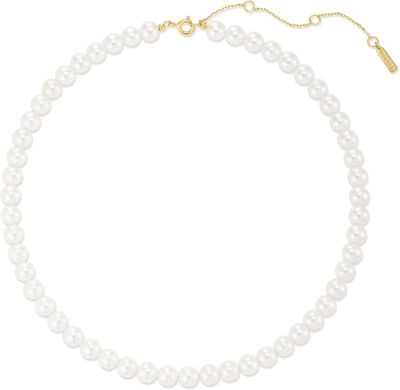 GOLD CLASSIC SHELL PEARL BEADED NECKLACE
