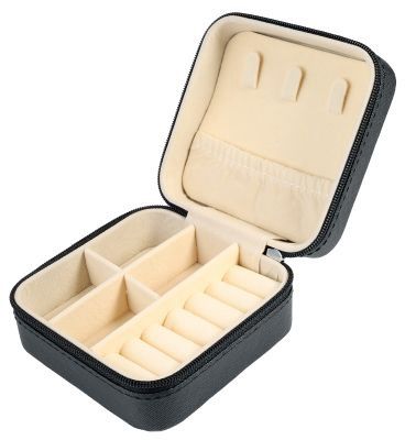 Juwelen reis etui 10 x 10 x 5 Donkergrijs