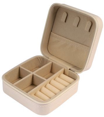 Juwelen reis etui 10 x 10 x 5 Beige