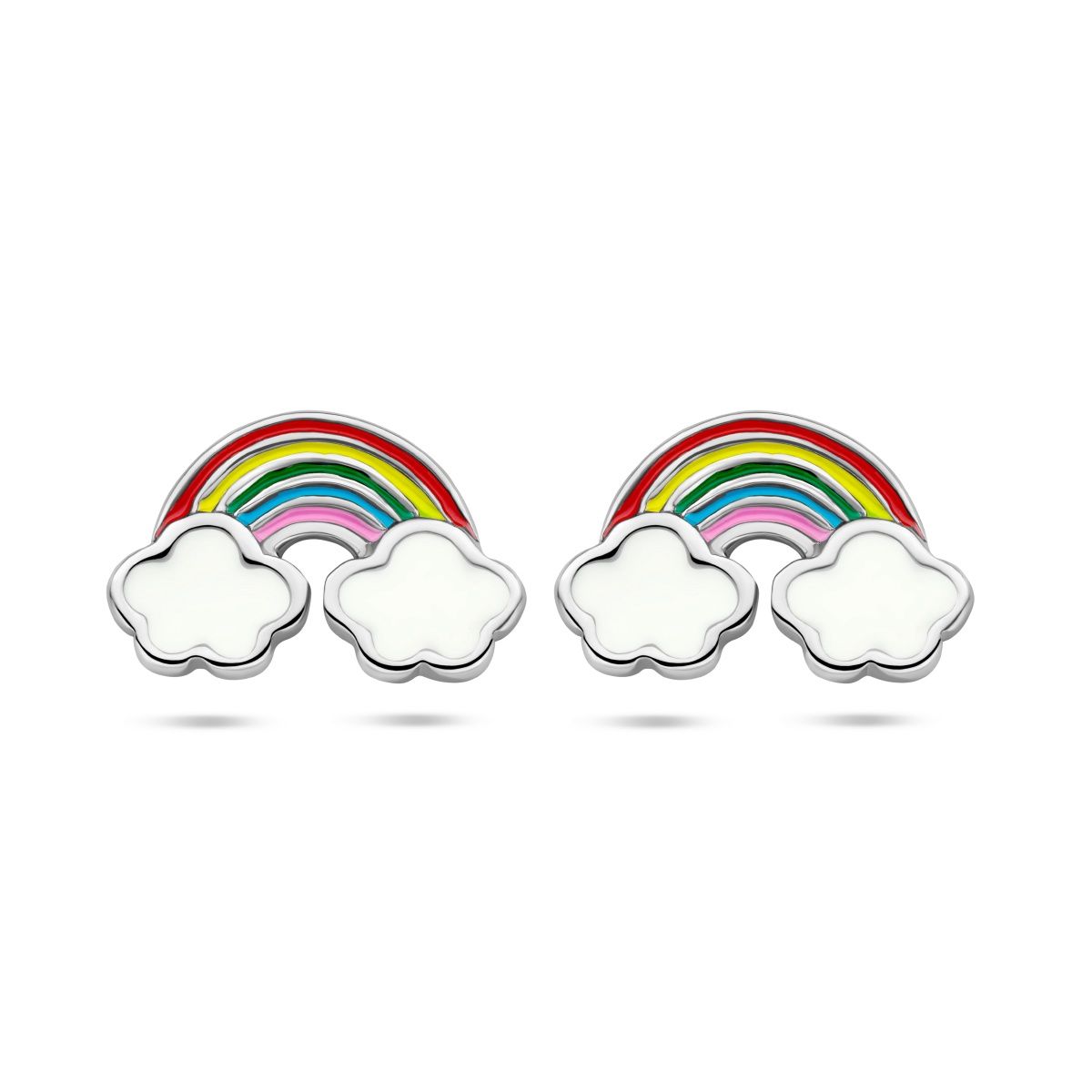 Kinder oorknoppen Regenboog met wolkjes