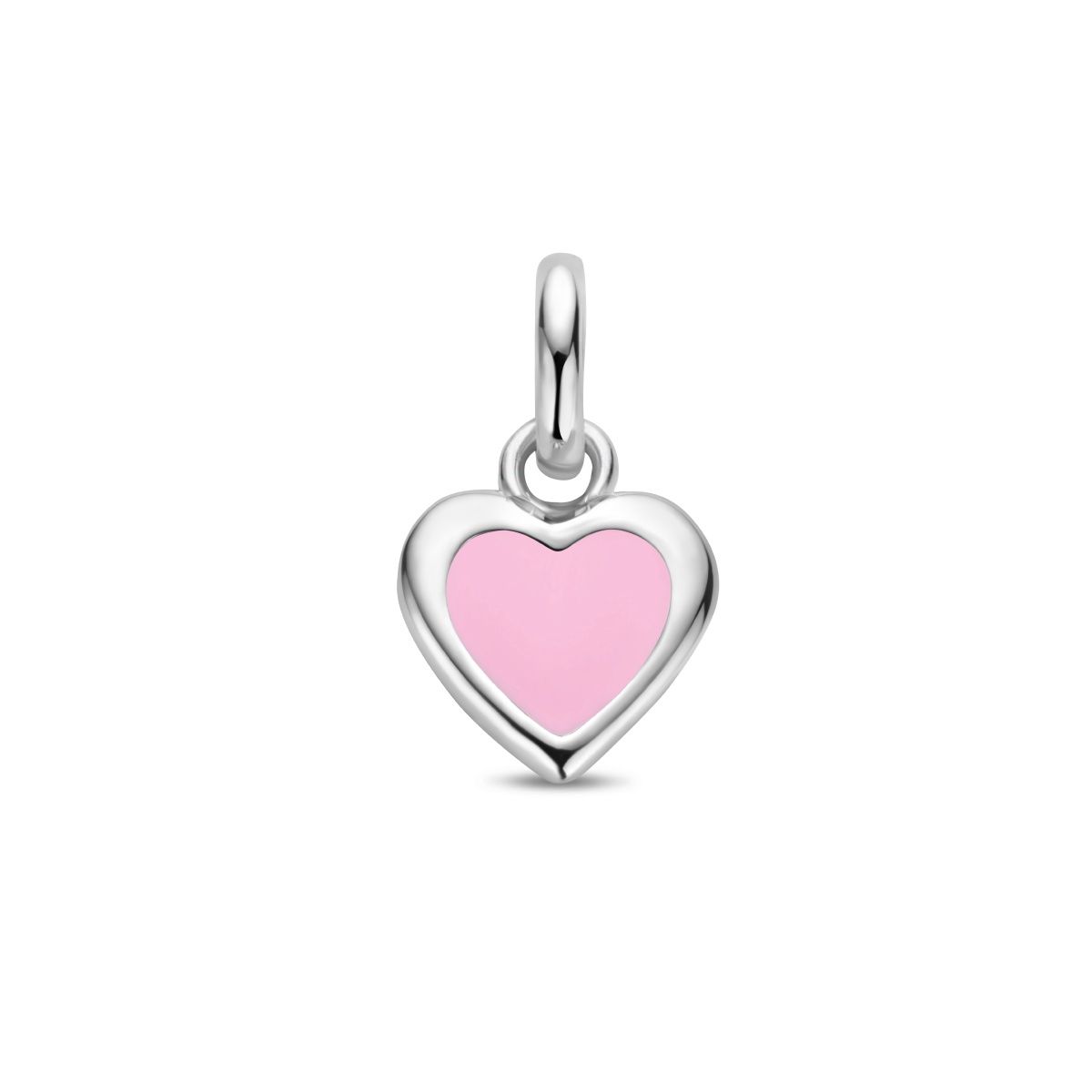 Hanger Roze hartje + ketting 32+4cm