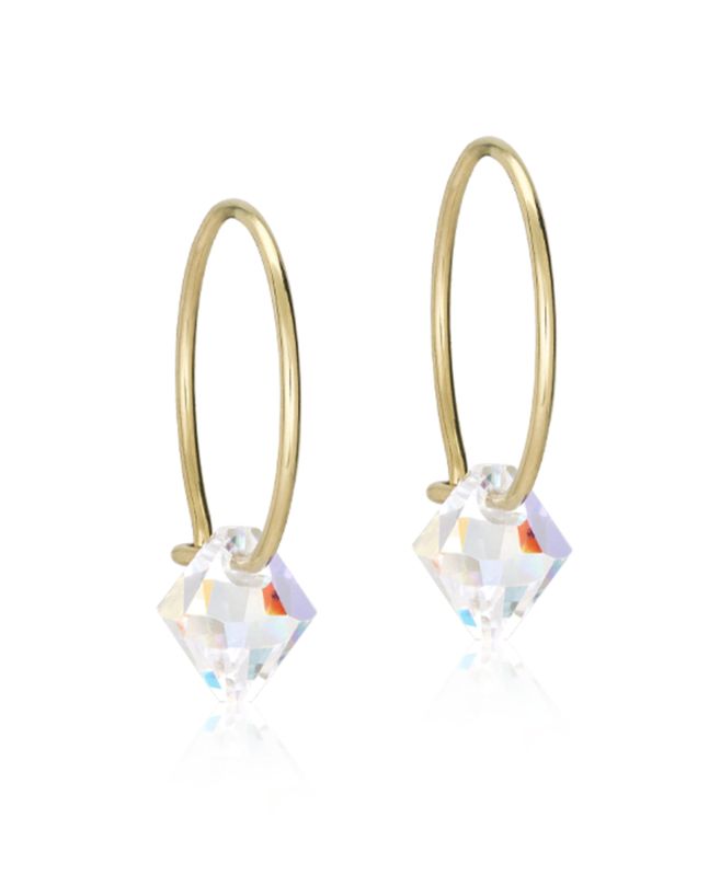 GT Ear Ring 14 mm. Bicone 6 mm. Rainbow