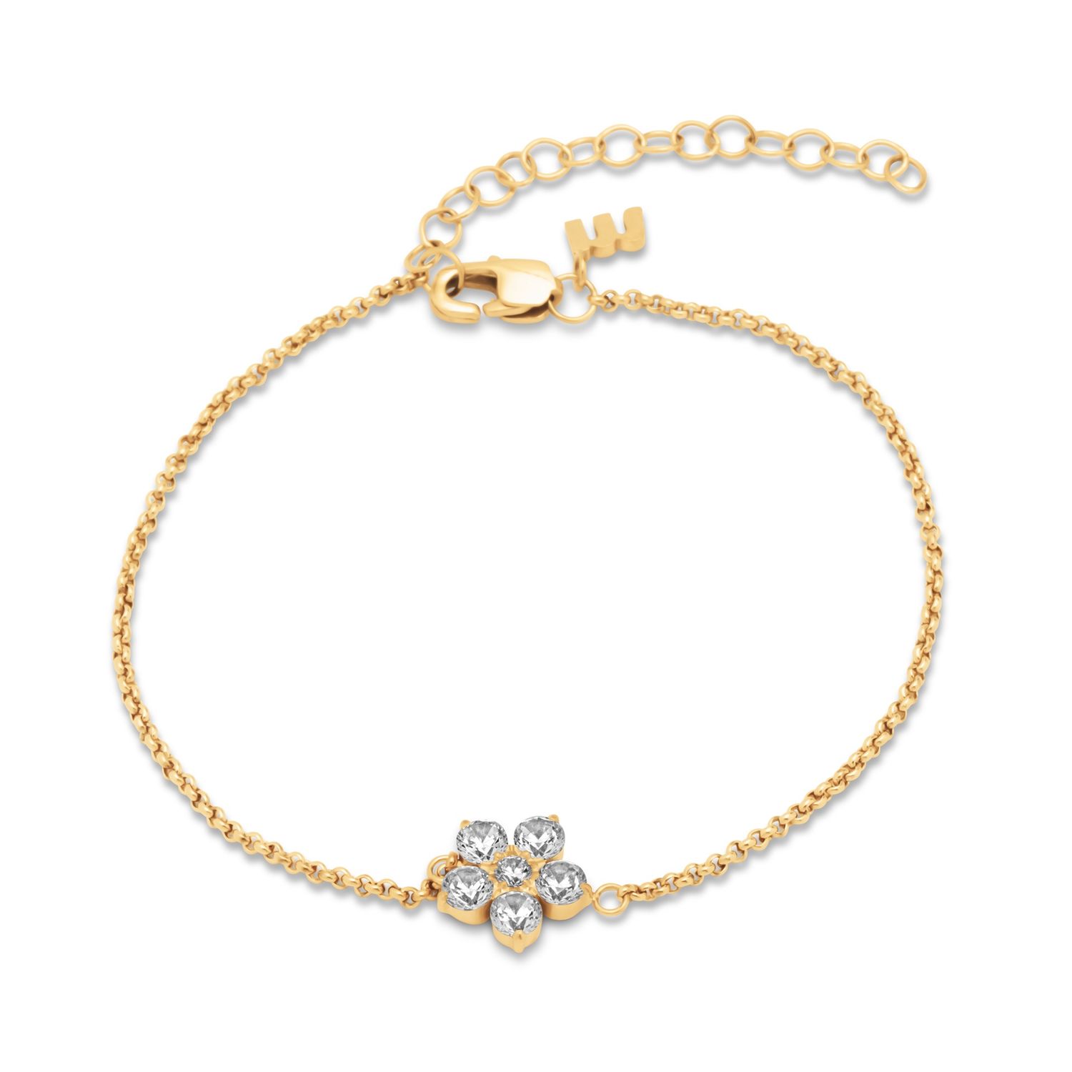 Friends Bracelet Annie, Kleur: Goudkleur, Kleur steen: Crystal