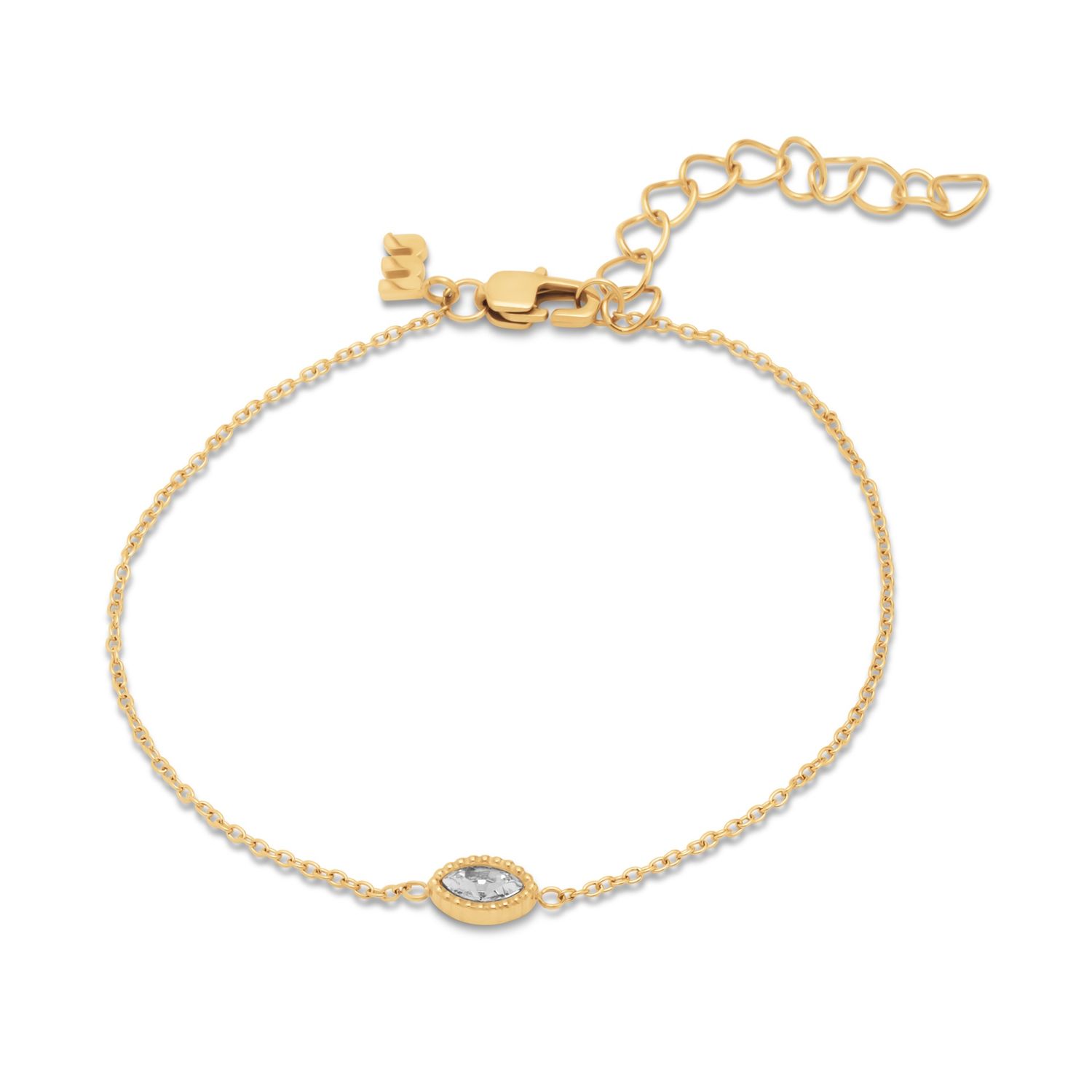 Friends Bracelet Nava, Kleur: Goudkleur, Kleur steen: Crystal