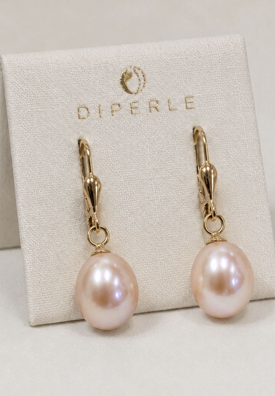 Oorbellen brisure met natuurlijke roze zoetwaterparels 9x10mm