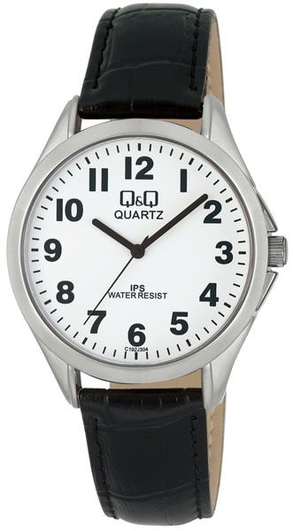 Q&amp;Q Herenhorloge Witte wijzerplaat diameter 36mm