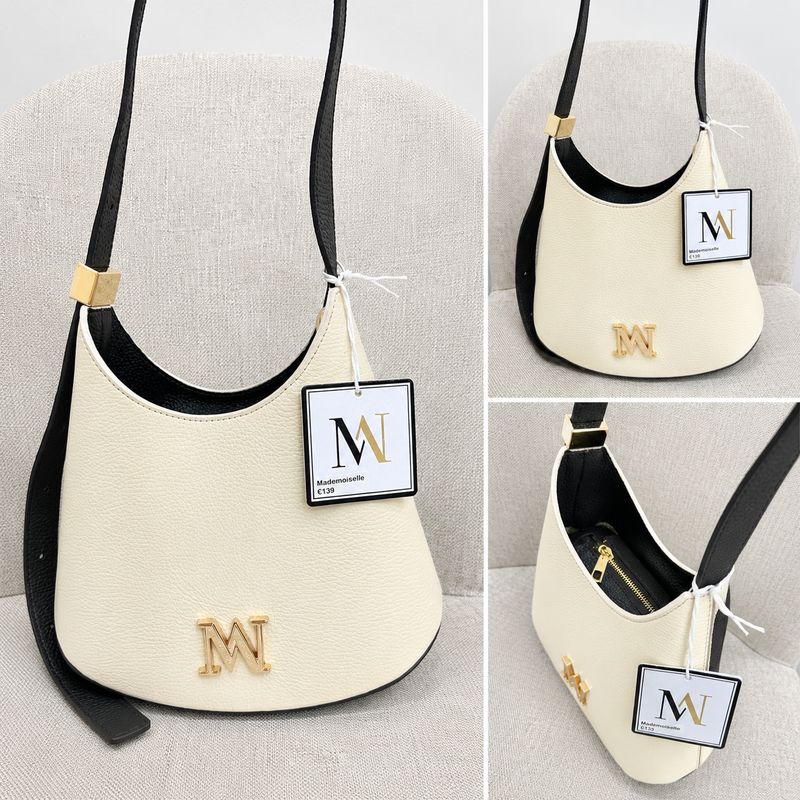 Handtas 'Mademoiselle' min beige en choco