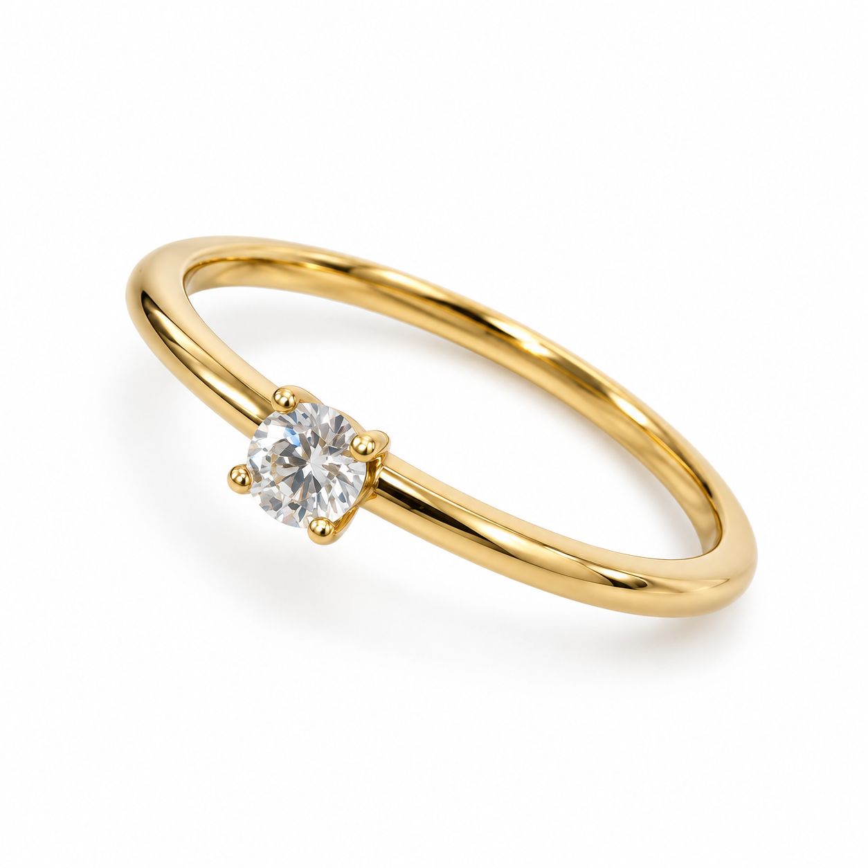 GOLD CLASSIC SLIM STACKING RING Size 56